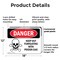 Signmission Keep Out Fumigating With Poison Gas Danger Sign, Plastic, 18in W x 12in L, 2PK OS-2PACK-DS-P-1218-L-1401 - alternate 7